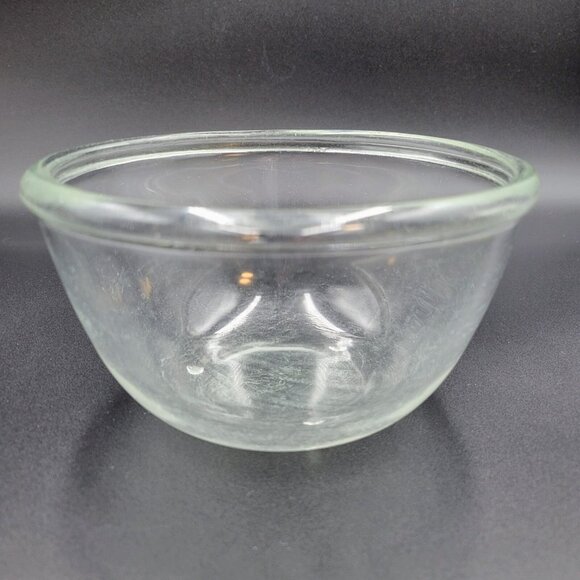 Vintage Clear Bowl With Feet Made In England Read - Picture 2 of 10